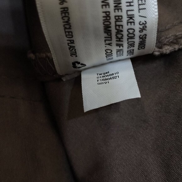 A New Day Womens 20W Dark Brown Stretch Straight Relaxed Cuffed Ankle Pants NWT - Picture 9 of 11